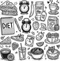Diet Food Vector Set