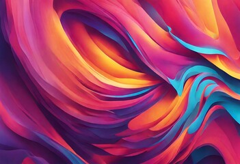 Obraz premium Vibrant Abstract Art with Fluid Colorful Waves and splash