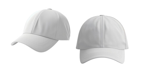 mockup casquette blanche, deux angles de vues - fond transparent
