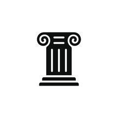 Pillar icon isolated on transparent background