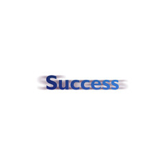 An abstract transparent cut out text success type graphic design element.