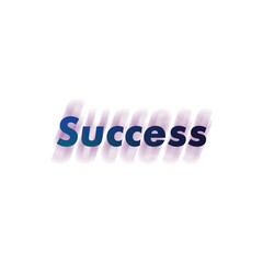 An abstract transparent cut out text success type graphic design element.