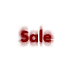 An abstract transparent text graphic word sale marketing design element.