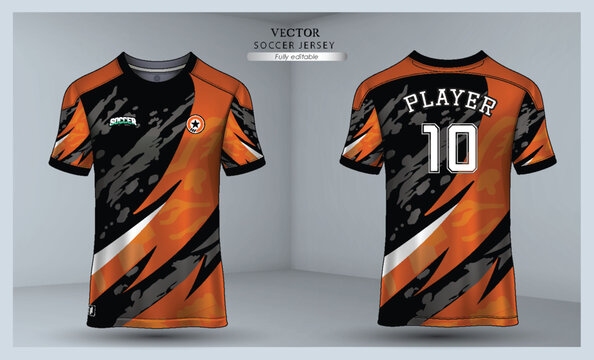 Sports jersey and t-shirt template sports jersey design vector. Sports design for football, racing, gaming jersey. Vector.