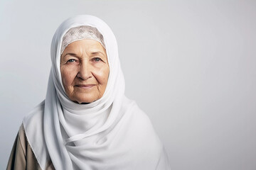 Muslim granny woman portrait. Generative ai design art. - obrazy, fototapety, plakaty