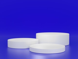 white pill box on blue