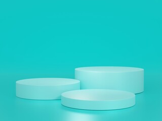 white pills on blue background