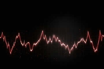 Heartbeat on black background