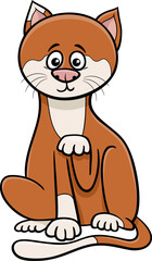 funny cartoon spotted cat comic animal character
