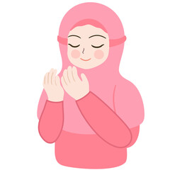 muslim girl praying