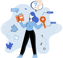 Business idea. Vector illustration. It is bridge connects imagination with practical execution Technology is enabler transforms business ideinto scalable and efficient operation It empowers