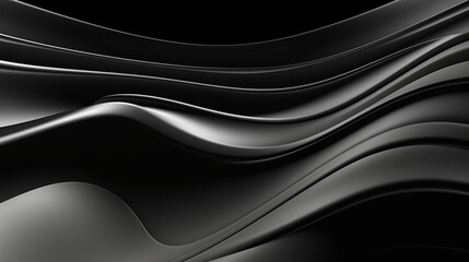 N&eacute;on effet flou, vague en mouvement, noir et gris sur fond noir. Pour conception et cr&eacute;ation graphique, banni&egrave;re.