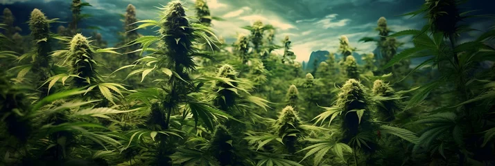 Foto op Aluminium Marijuana plantation, CBD medicinal marijuana © Cris