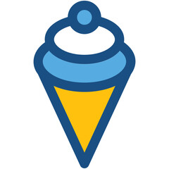 Ice Cone Vector Icon