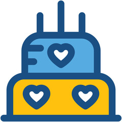 Valentine Cake Vector Icon