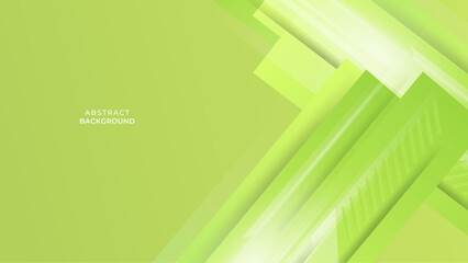 Green geometric wallpaper background. Dynamic shape composition. 3D vector graphic illustration.