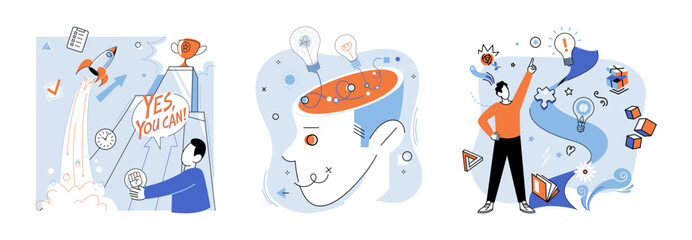 Innovative solution vector illustration. The efficient process is dance where innovative solutions lead choreography success Success is tapestry woven by skilled hands innovation and strategic