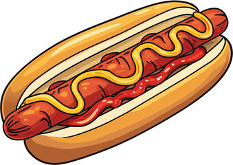 Simple Cartoon Hotdog