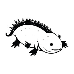 Axolotl wild animal vector EPS