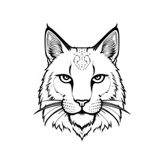 Fototapeta premium Lynx wild animal icon vector EPS