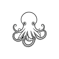 Octopus wild animal icon vector EPS