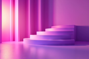 Obraz premium Minimalist luxury abstract violet, very peri, future dusk colorful pantone gradients. Great as a mobile wallpaper, background.