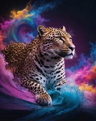 Fototapeta premium portrait of a leopard