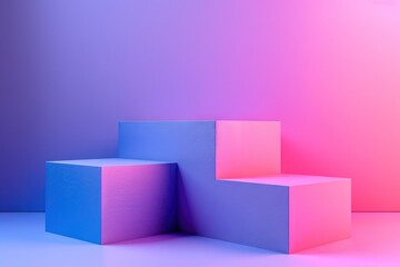 Obraz premium Minimalist luxury abstract violet, very peri, future dusk colorful pantone gradients. Great as a mobile wallpaper, background.