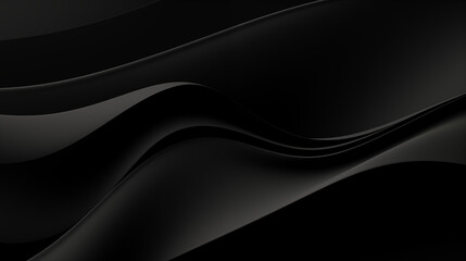 Néon effet flou, vague en mouvement, noir sur fond noir. Pour conception et création graphique, bannière.