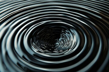 Black water surface water drop wave background, close up
 