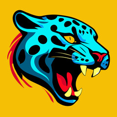 jaguar head logo desing 