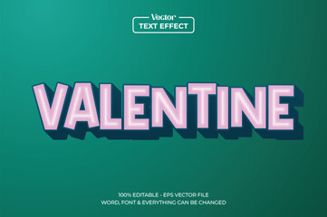 Editable Text Effect In Happy Valentines Day Style