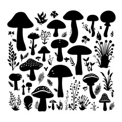 mushroom svg, mushroom png, mushroom illustration, mushroom vector, mushroom, mushroom clipart, jungle svg, forest, t shirt ,mushroom, fungus, nature, vector, food, illustration, autumn, isolated, for
