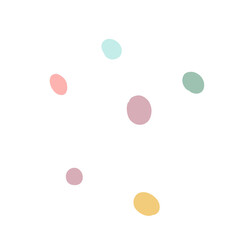 Pastel dot colors round brush graphic