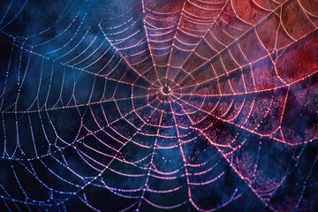 Fotobehang Intricate Abstract Spiderweb Pattern © Louis Deconinck