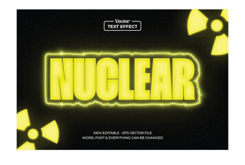 Nuclear power yellow lightning text effect