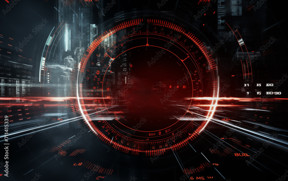 Wall mural technological dashboard background,created with generative ai tecnology.