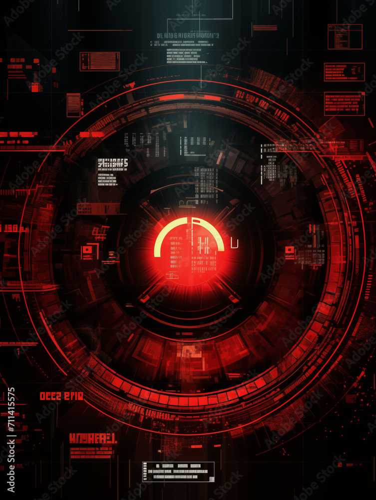 Wall mural technological dashboard background,created with generative ai tecnology.