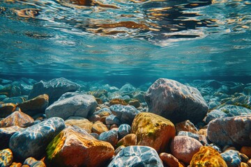 Ethereal Underwater Rocks