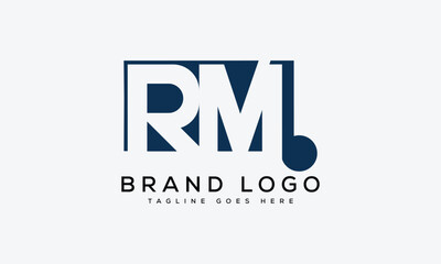 letter RM logo design vector template design for brand.