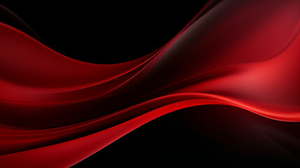 Obraz premium Néon effet flou, vague en mouvement, rouge sur fond noir. Pour conception et création graphique, bannière.