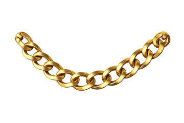 Obraz premium Realistic gold circle frame chain texture. Golden round chains link isolated on a Transparent background. Generative AI