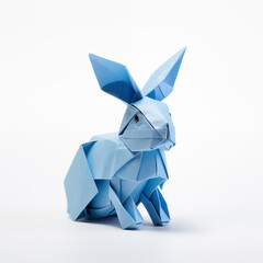 Rabbit origami shape,created with Generative AI tecnology.