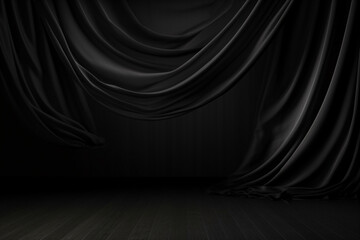 Black Luxury Fabric Background Texture
