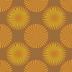 Seamless pattern  of round geometric shapes.Vector.