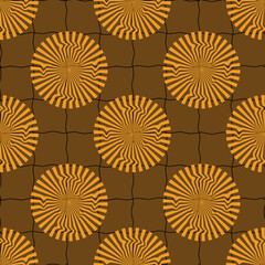 Seamless pattern  of round geometric shapes.Vector. - 711419343