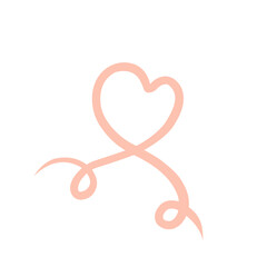 Heart vector. Hand drawn icon. Trendy heart isolated on white background. Useful for web site, greeting card and Valentine's day. Creative art sketch, modern concept. Vector illustration