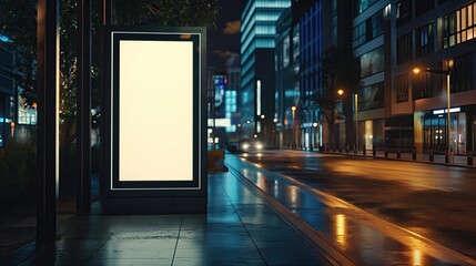 Outdoor Advertising Luminous Stand Mockup