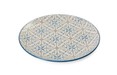 One beautiful ceramic plate isolated on white