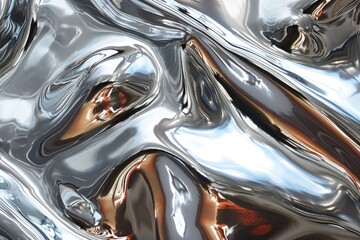 Elegant Liquid Chrome Metallic Texture